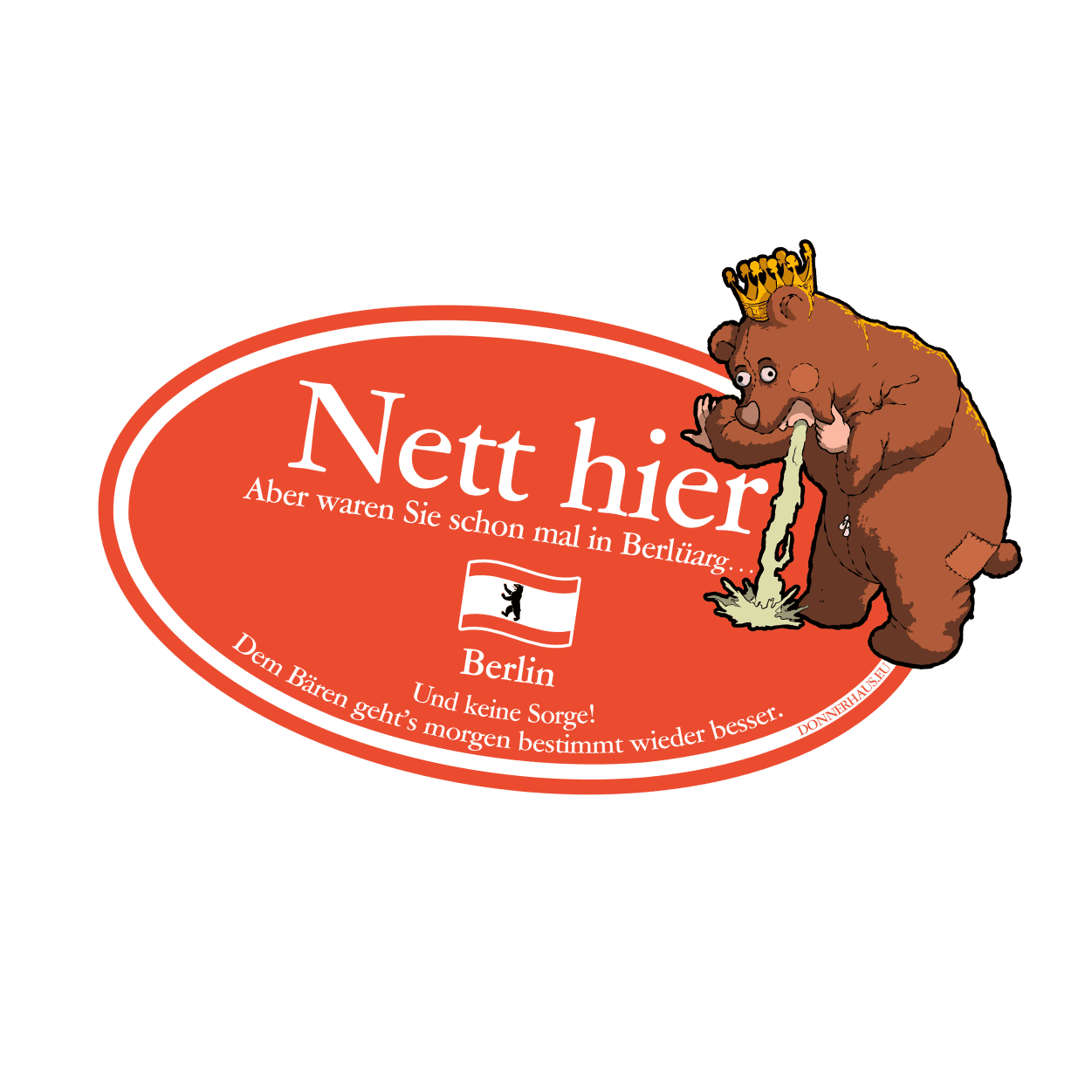 Sticker „Nett hier!“ | Krawall im Kiez